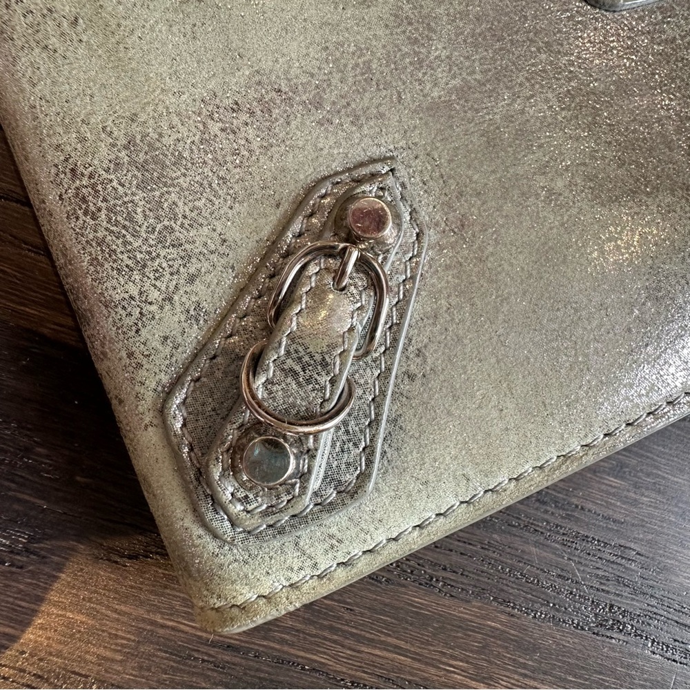 Balenciaga Shimmer Leather Milkyway Papier Flap Long 
Wallet - Picture 5 of 15